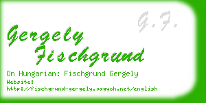 gergely fischgrund business card